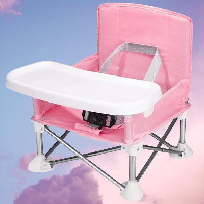 Chaise Pliante - BabyBoosterSeat™ - Rose - Accessoire de Bebe