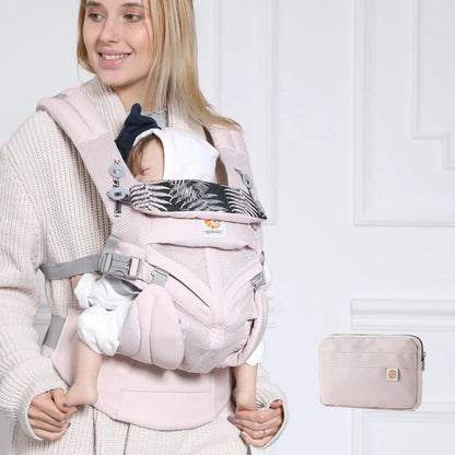 Porte Bébé - BreathBabyBag™ - Rose Maille - Accessoire de Bebe